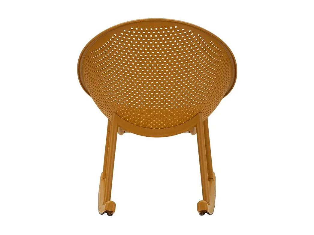 Chaise roching moutarde ibiza cm 66x88x80 (hauteur d'assise cm 38)