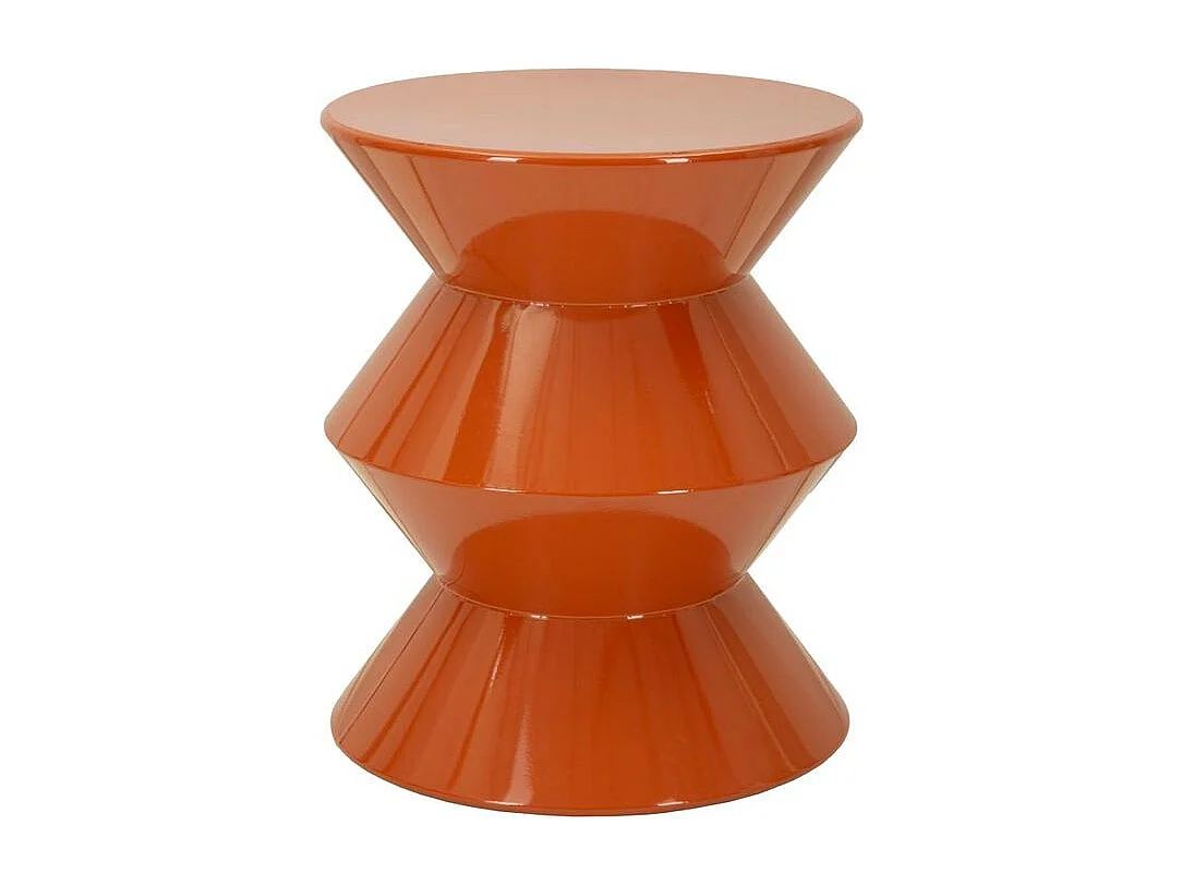 Mesita auxiliar Zag naranja, 37,5 cm de diámetro x 45 cm de alto