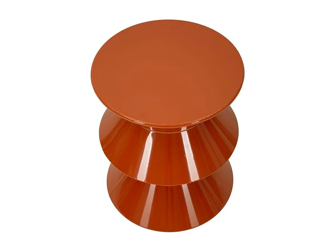 Mesita auxiliar Zag naranja, 37,5 cm de diámetro x 45 cm de alto