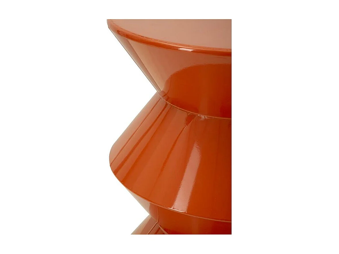 Mesita auxiliar Zag naranja, 37,5 cm de diámetro x 45 cm de alto