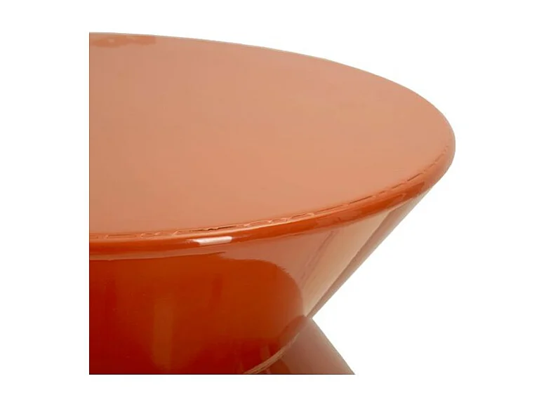 Mesita auxiliar Zag naranja, 37,5 cm de diámetro x 45 cm de alto