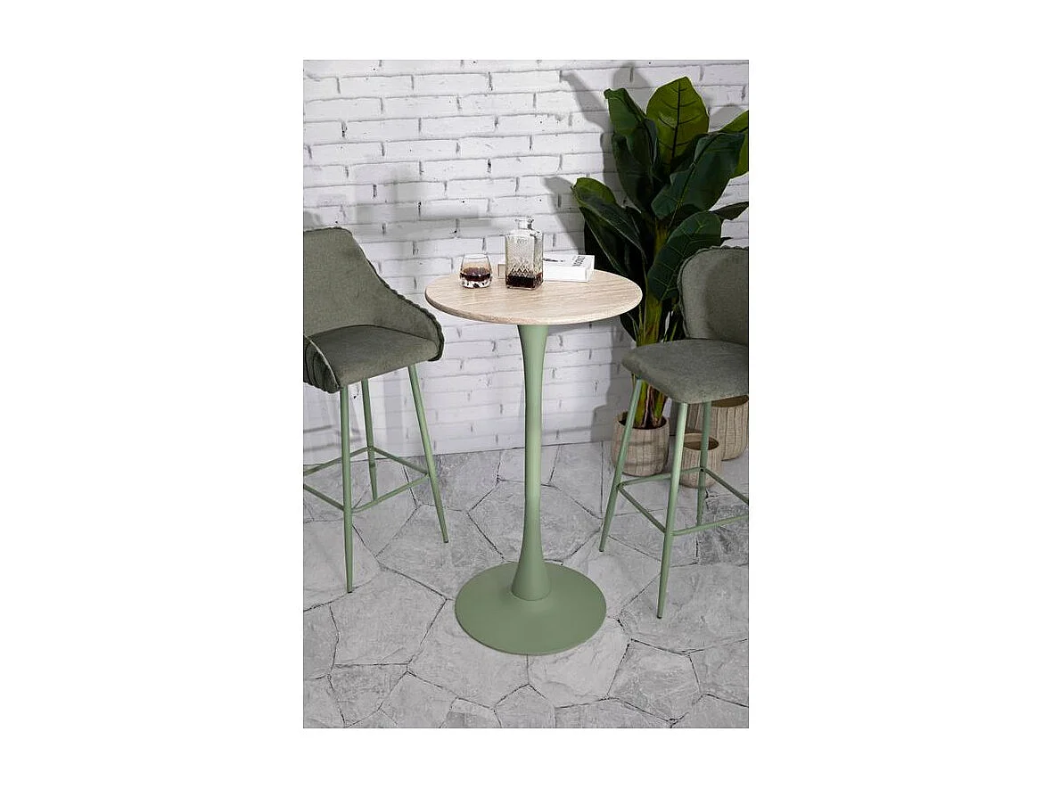 Table de bar Alaska verte design moderne élancé