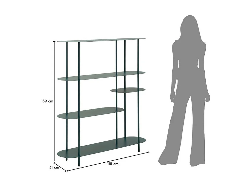 Étagère Saturn bleu turquoise design moderne aérien