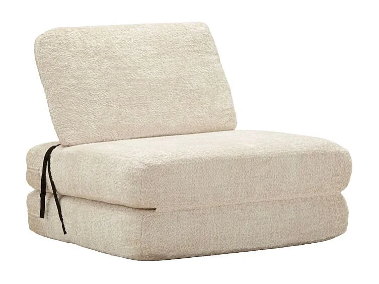 Fauteuil lit Faster blanc design minimaliste velours