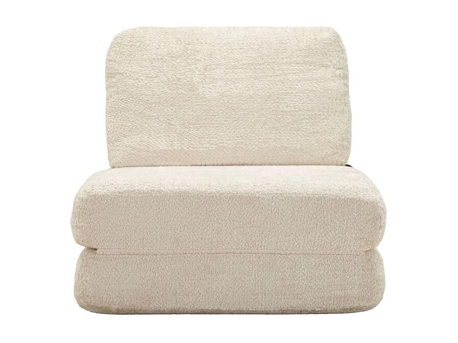 Fauteuil lit Faster blanc design minimaliste velours