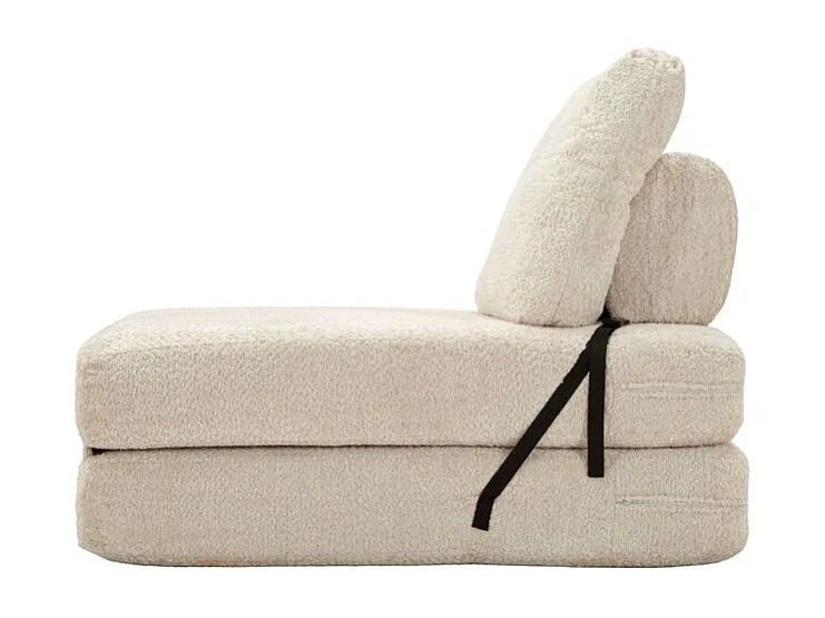 Fauteuil lit Faster blanc design minimaliste velours
