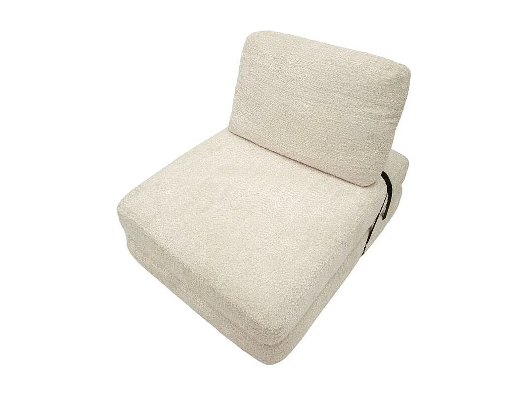 Fauteuil lit Faster blanc design minimaliste velours