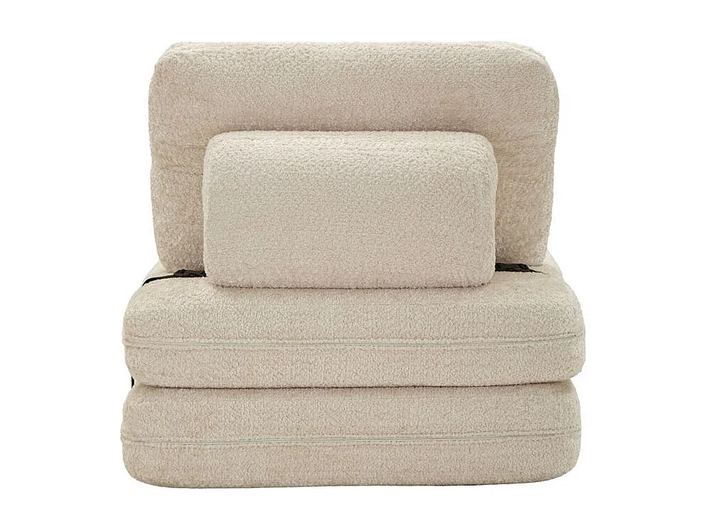 Fauteuil lit Faster blanc design minimaliste velours