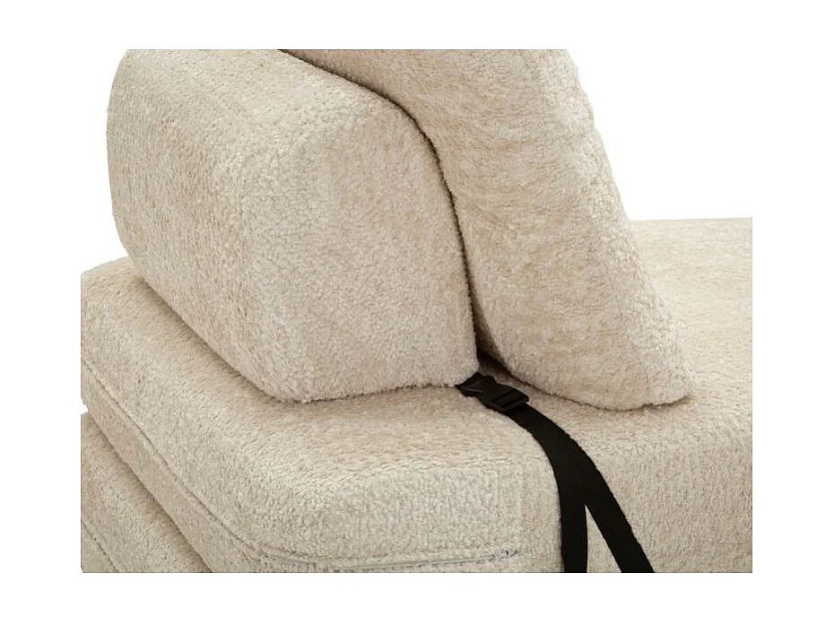Fauteuil lit Faster blanc design minimaliste velours