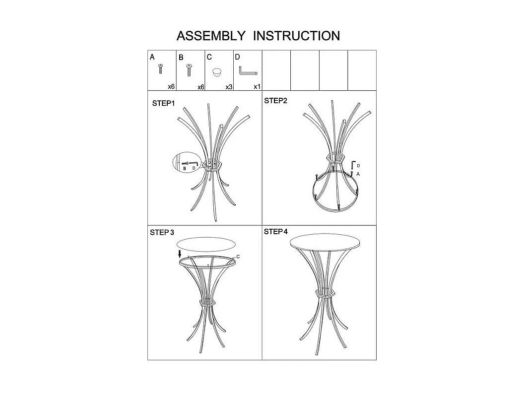 Table haute shanty cm ø50x92