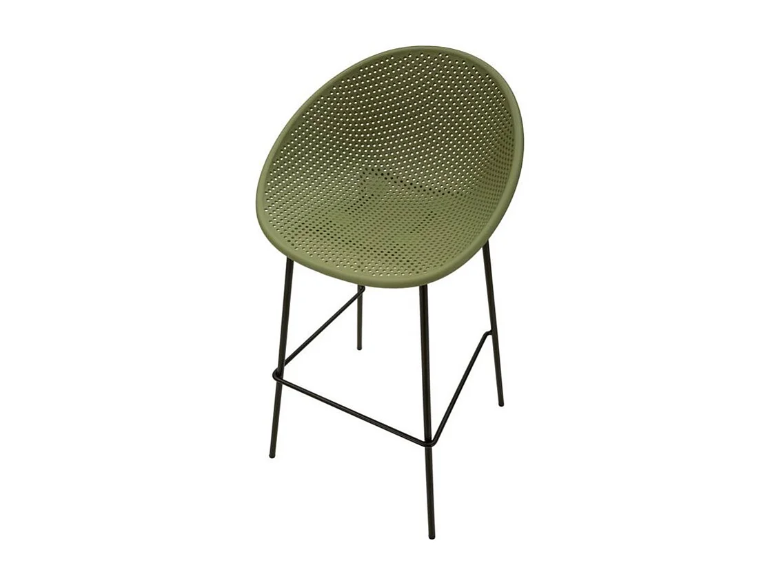 Lot de 2 tabourets de bar Ibiza vert