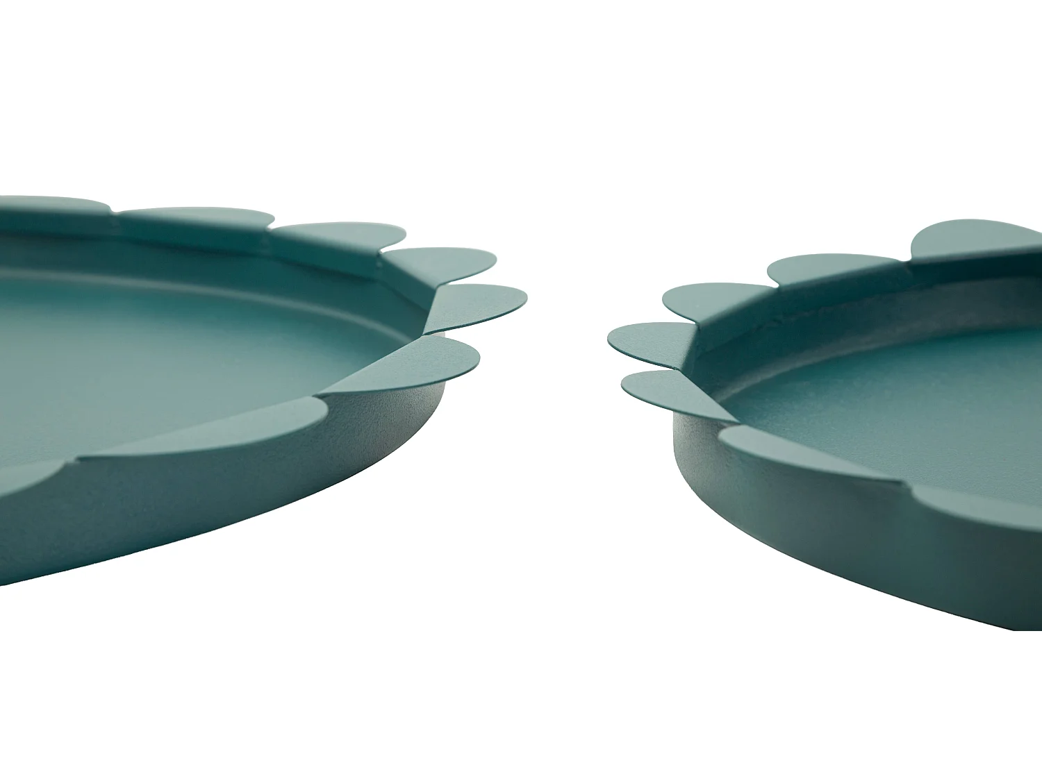 Vide-poches en métal turquoise, lot de 2 pièces Ø 33×2–27,5×2