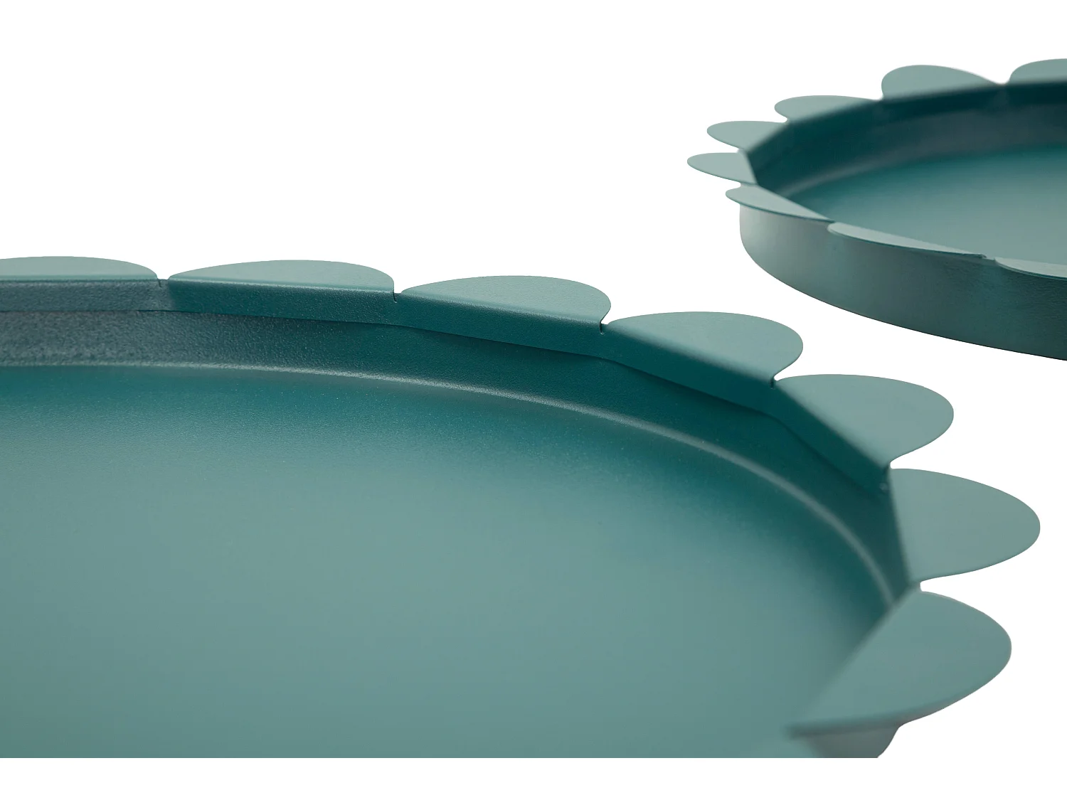 Vide-poches en métal turquoise, lot de 2 pièces Ø 33×2–27,5×2