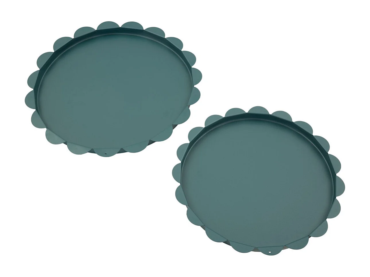 Turquoise metalen zakleegmaker, set van 2 stuks Ø 33×2–27,5×2