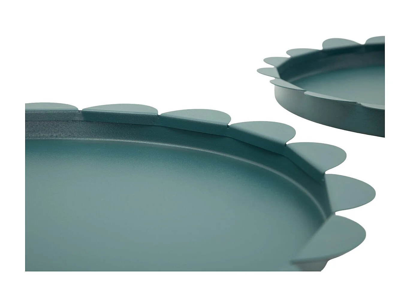 Turquoise metalen zakleegmaker, set van 2 stuks Ø 33×2–27,5×2