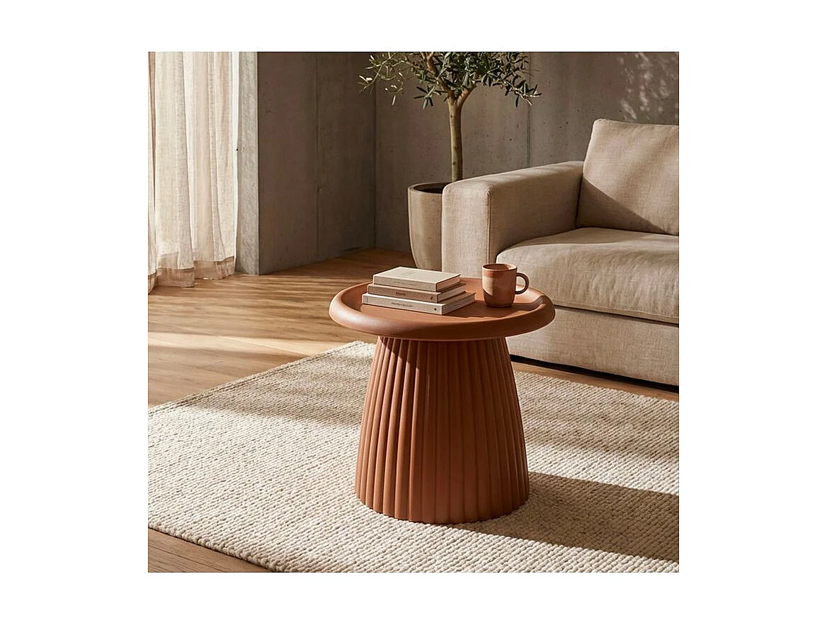 Table d'appoint geax rouge ø 50x45