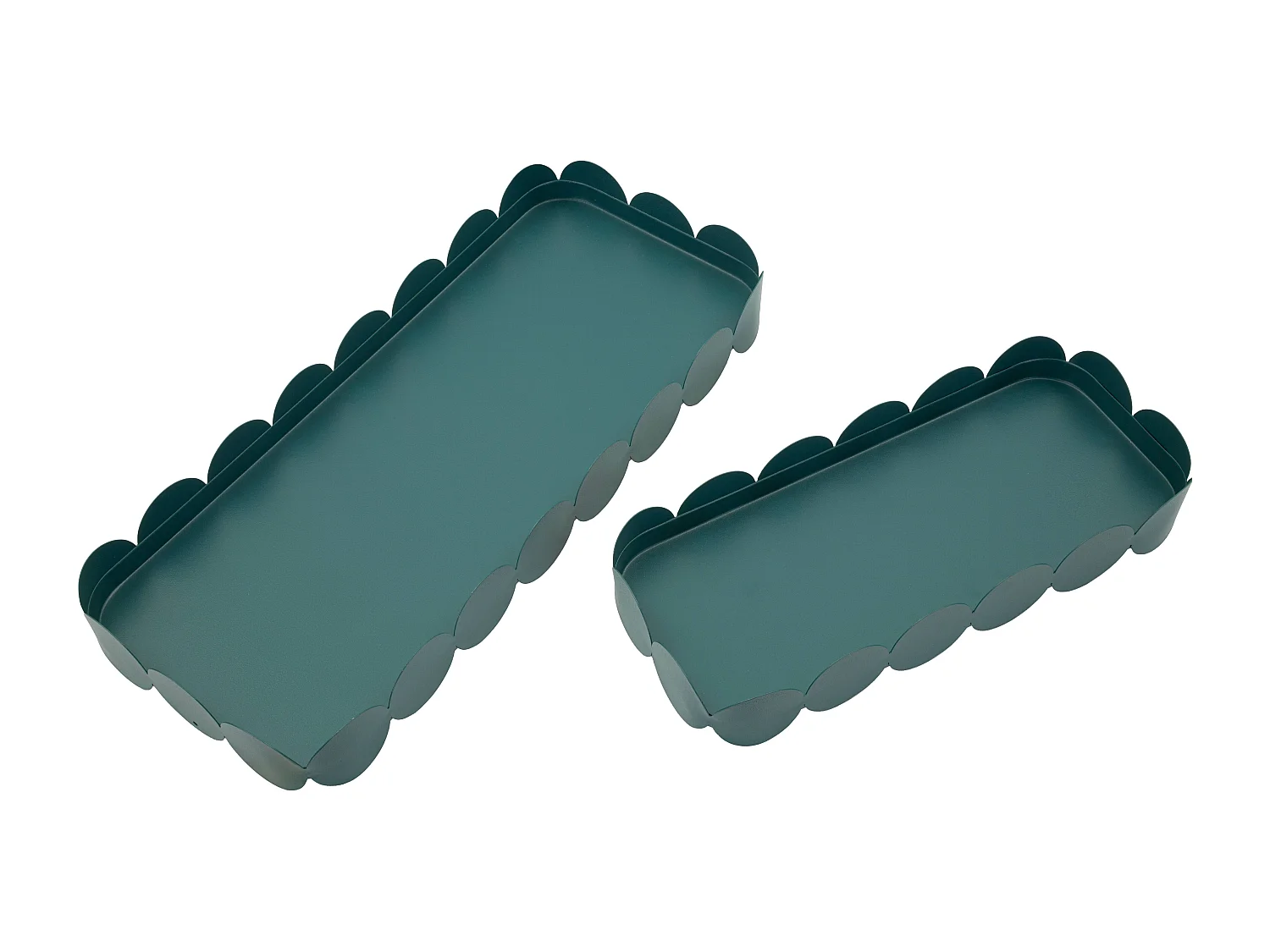 Pochettes métalliques vides turquoise, lot de 2 pièces, 40 × 16,5 × 4,5 cm – 29 × 12 × 4,5 cm