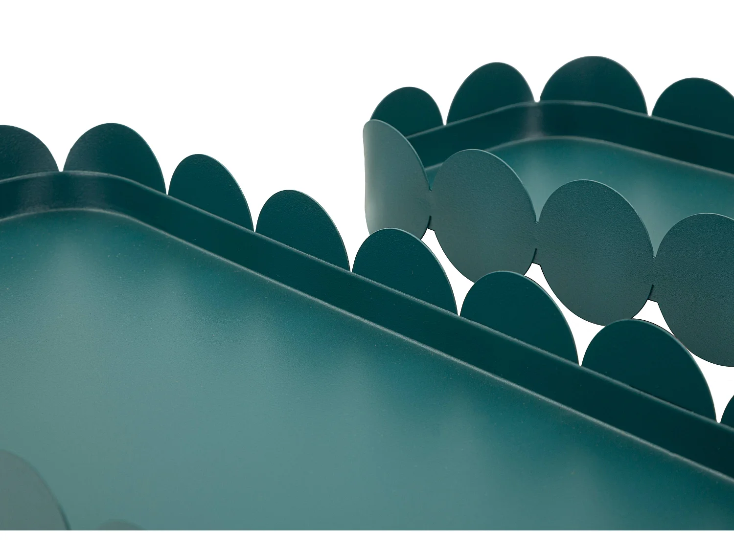 Pochettes métalliques vides turquoise, lot de 2 pièces, 40 × 16,5 × 4,5 cm – 29 × 12 × 4,5 cm