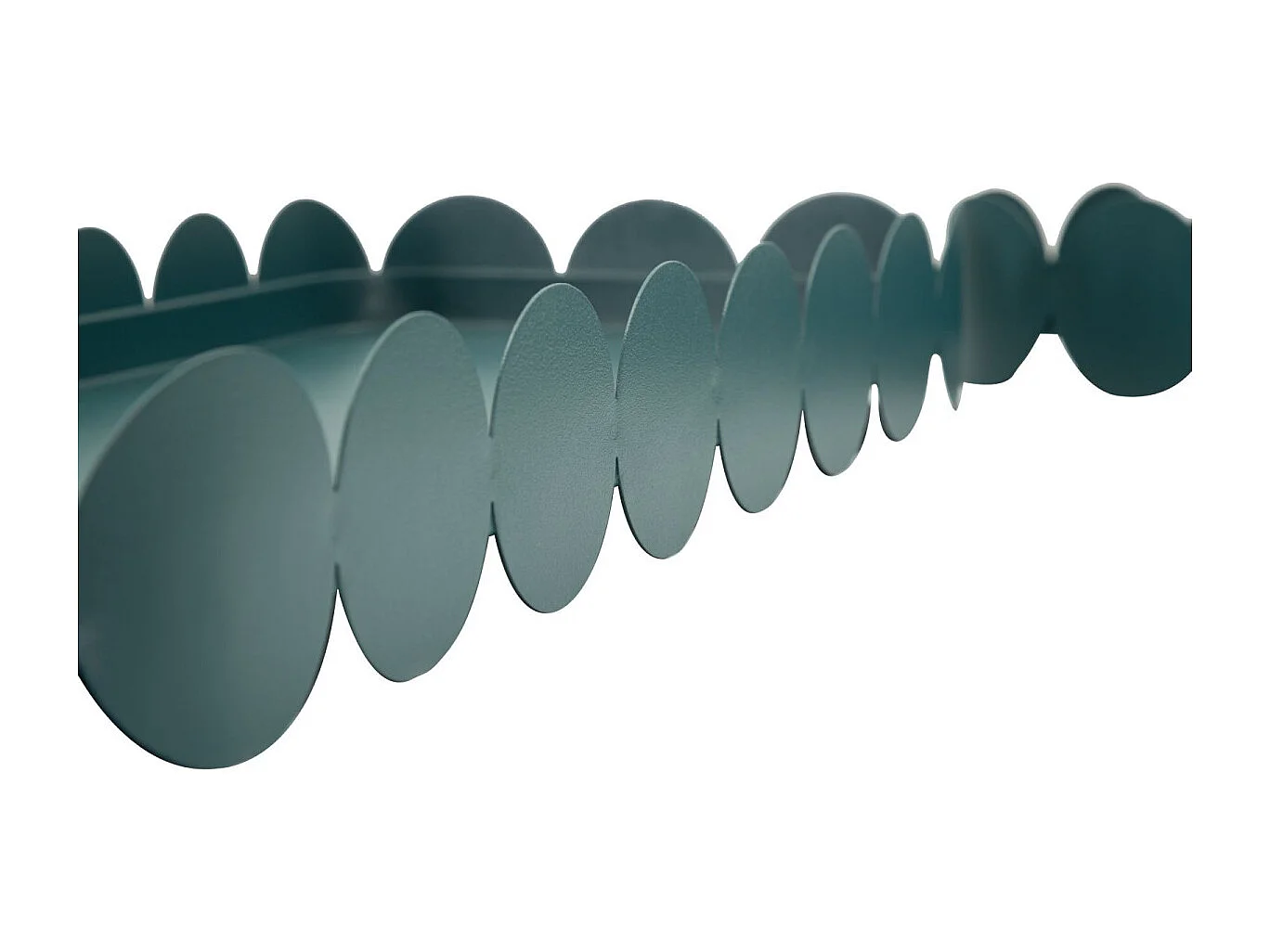 Turquoise metalen lege opbergzakjes, set van 2 stuks, afmetingen 40×16,5×4,5–29×12×4,5 cm.