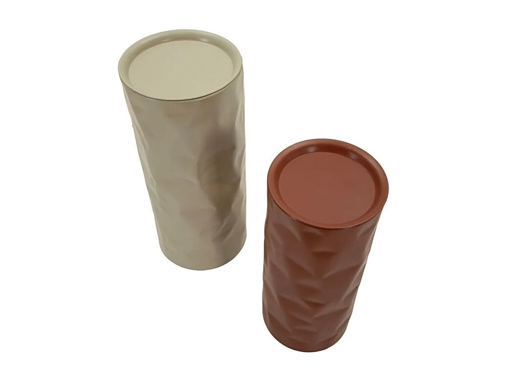 Juego de 2 mesitas auxiliares Norimberga, ø 30 x 70 cm - 27 x 60 cm