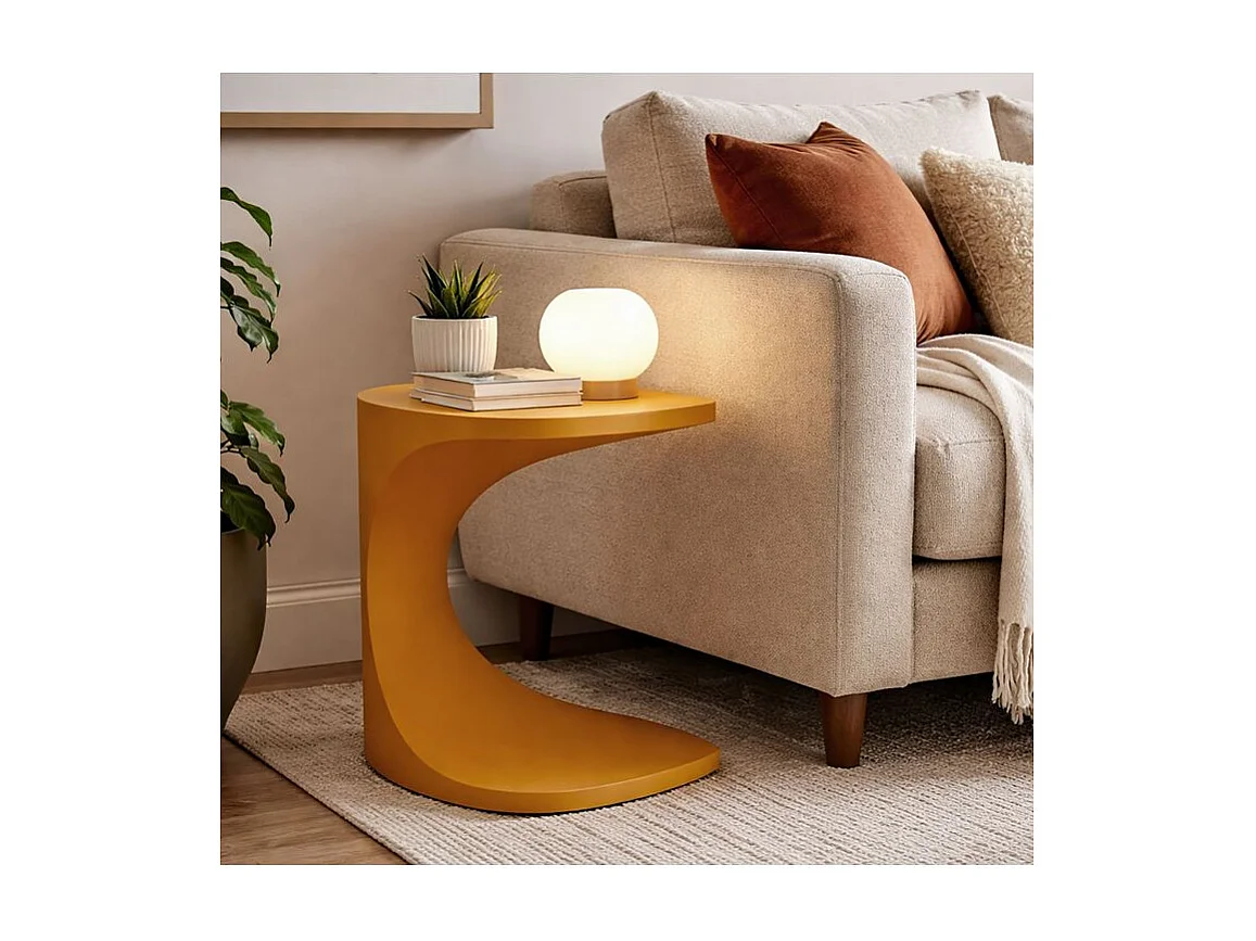 Table d'appoint ibiza moutarde 42 x 42x52