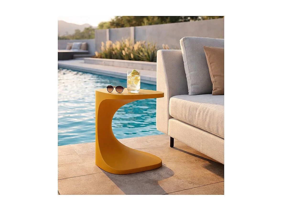 Table d'appoint ibiza moutarde 42 x 42x52