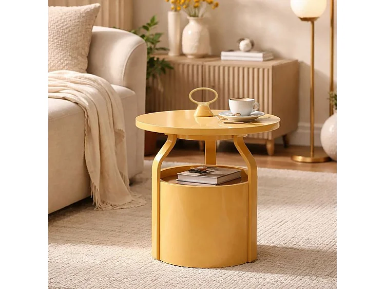 Table d'appoint iris crème cm ø 44 x 43
