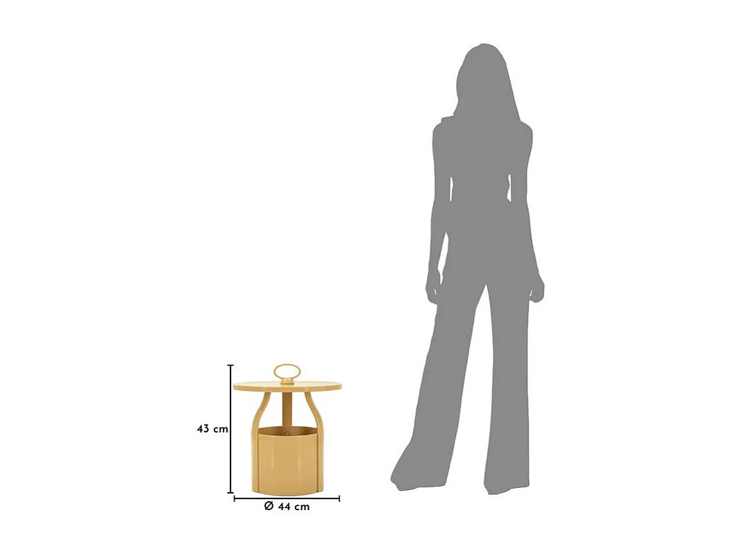 Table d'appoint iris crème cm ø 44 x 43