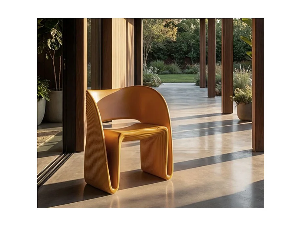 Fauteuil sable moutarde 65x57,5x76 (hauteur d'assise 45cm)