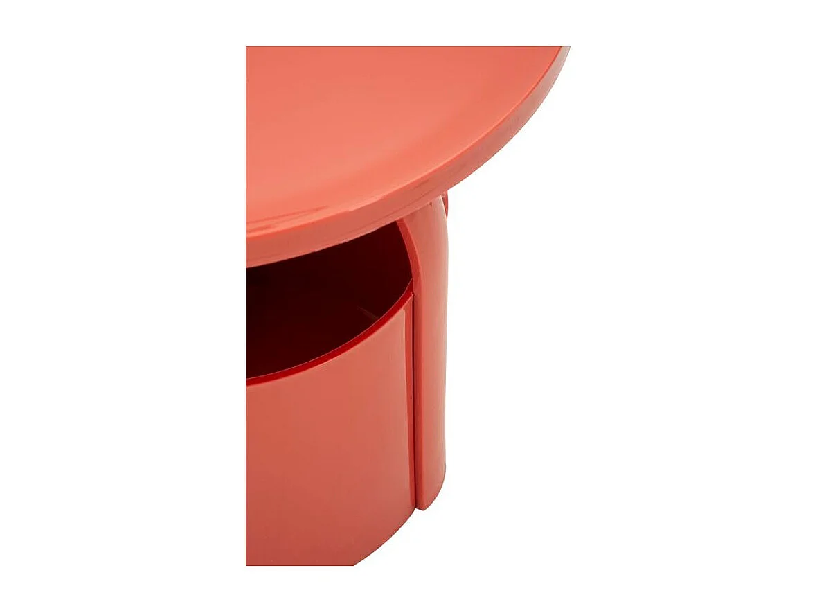 Table d'appoint iris rouge cm ø 44 x 43