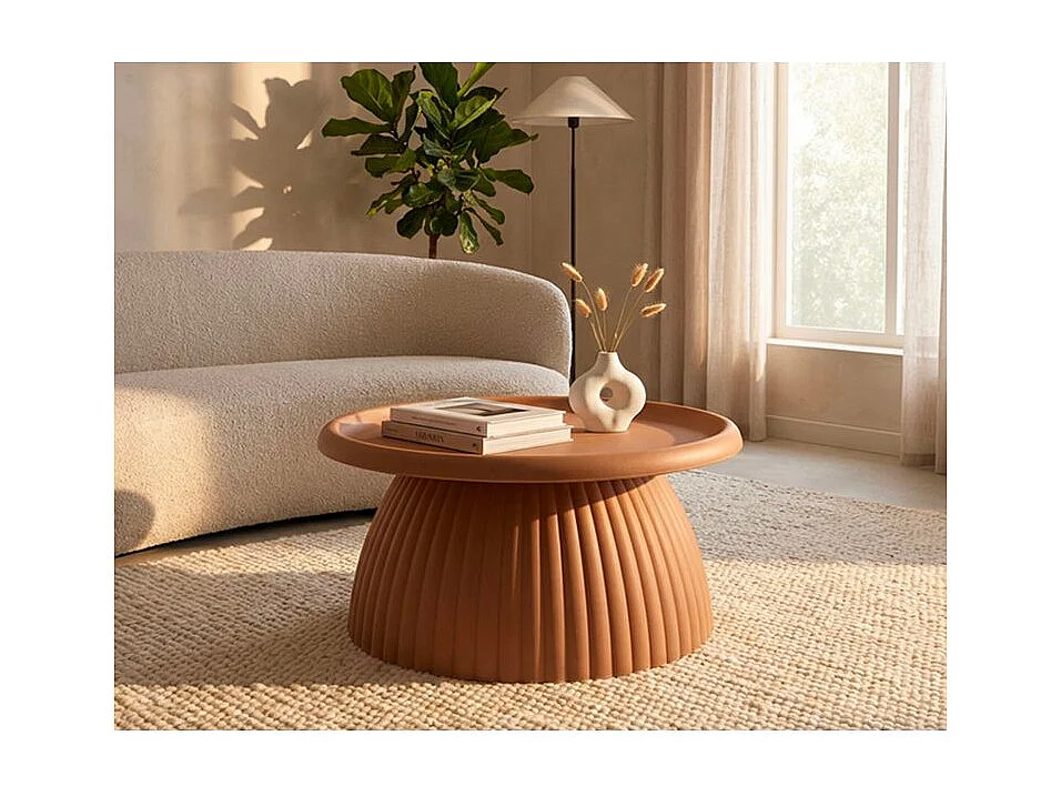 Table basse geax rouge cm ø 70x35