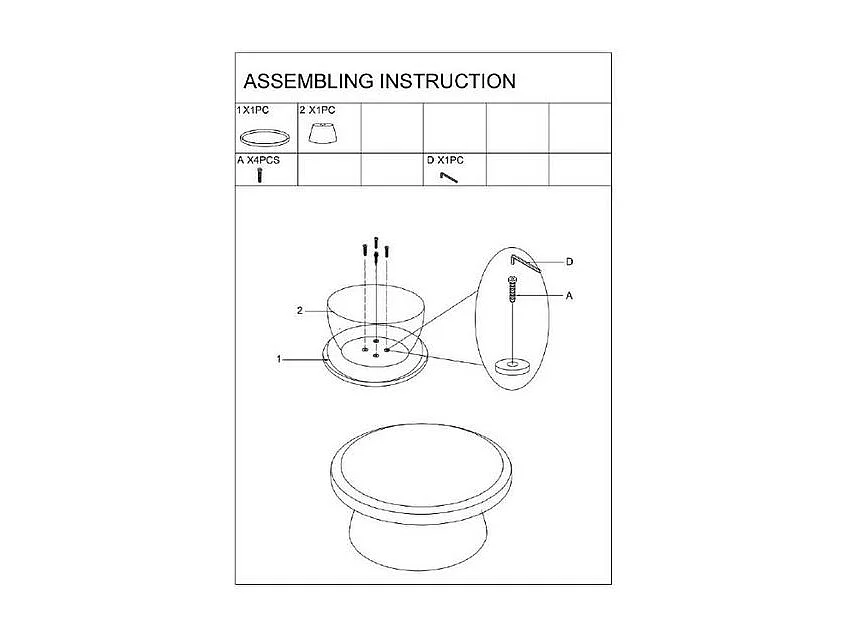 Table basse geax rouge cm ø 70x35