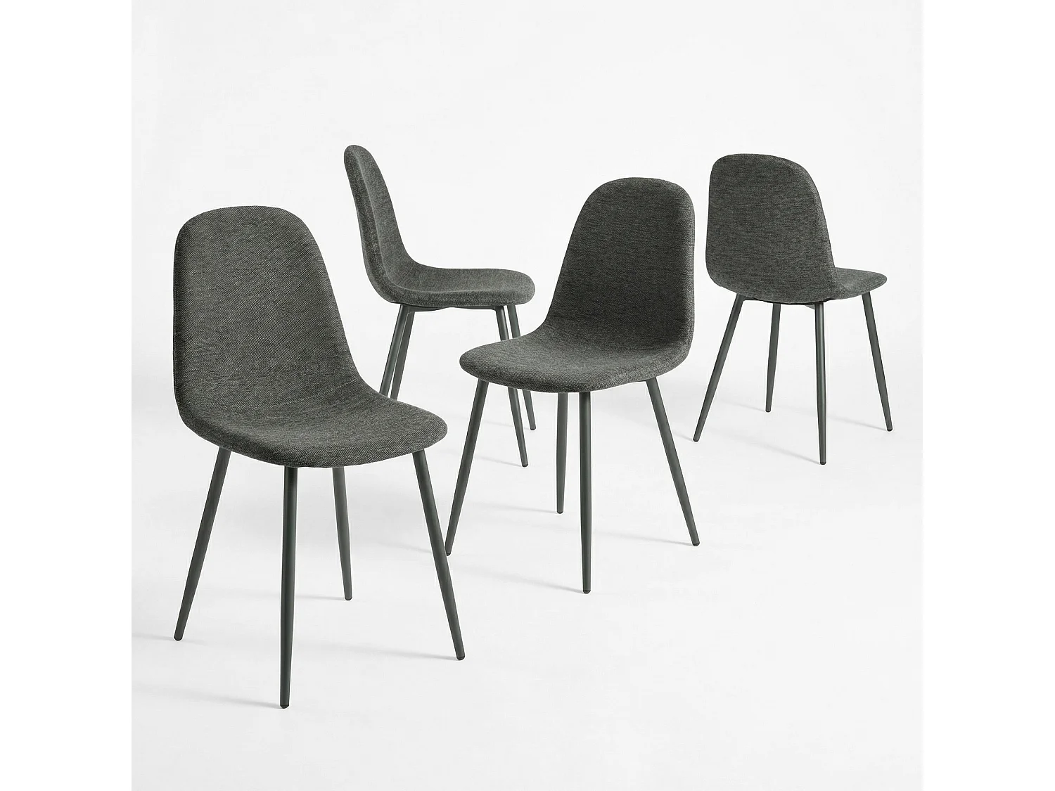 Lot de 4 chaises de salle à manger scandinave, CHARLTON