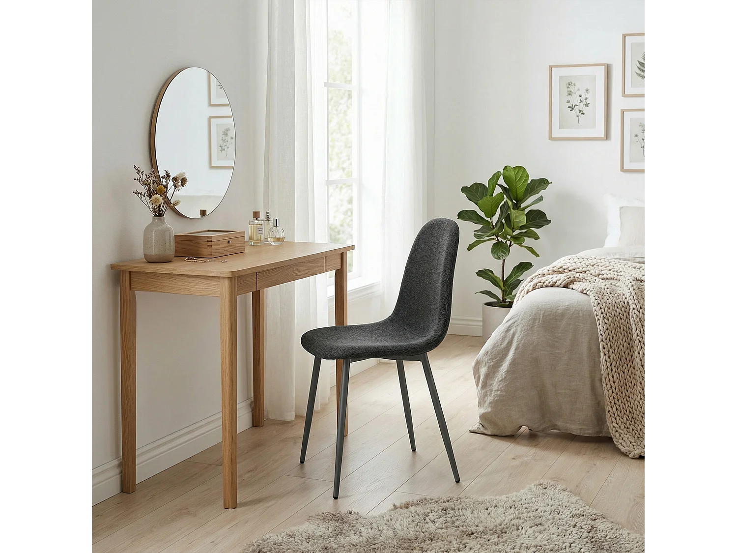 Lot de 4 chaises de salle à manger scandinave, CHARLTON