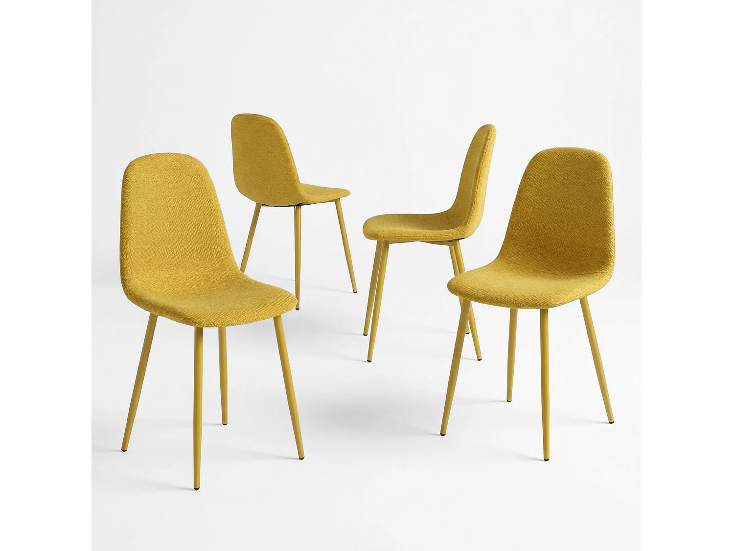 Lot de 4 chaises de salle à manger scandinave, CHARLTON