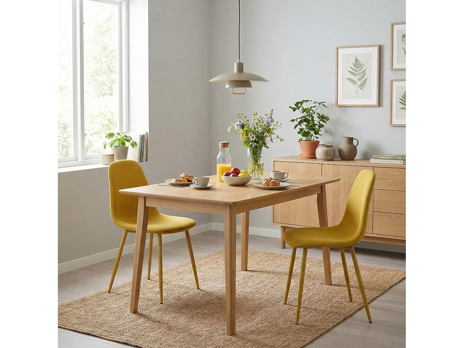 Lot de 4 chaises de salle à manger scandinave, CHARLTON