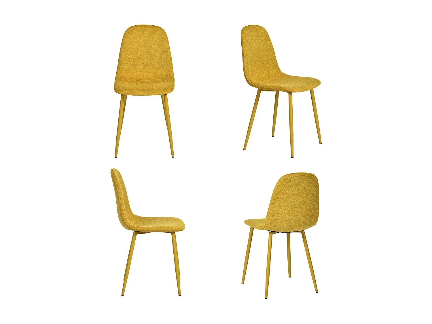 Lot de 4 chaises de salle à manger scandinave, CHARLTON