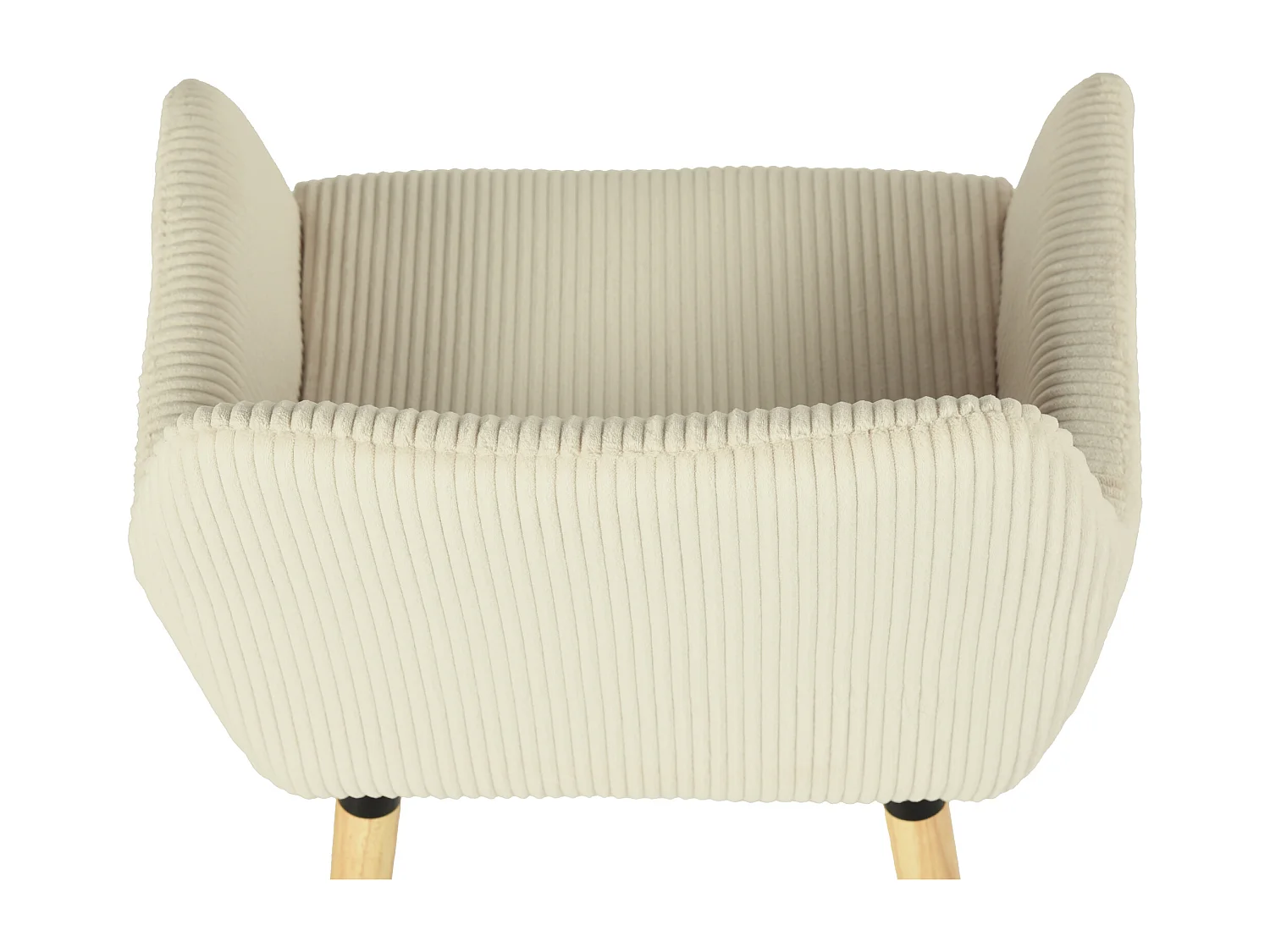 Lot de 6 chaises de salle à manger velours côtelé scandinave, ELIA