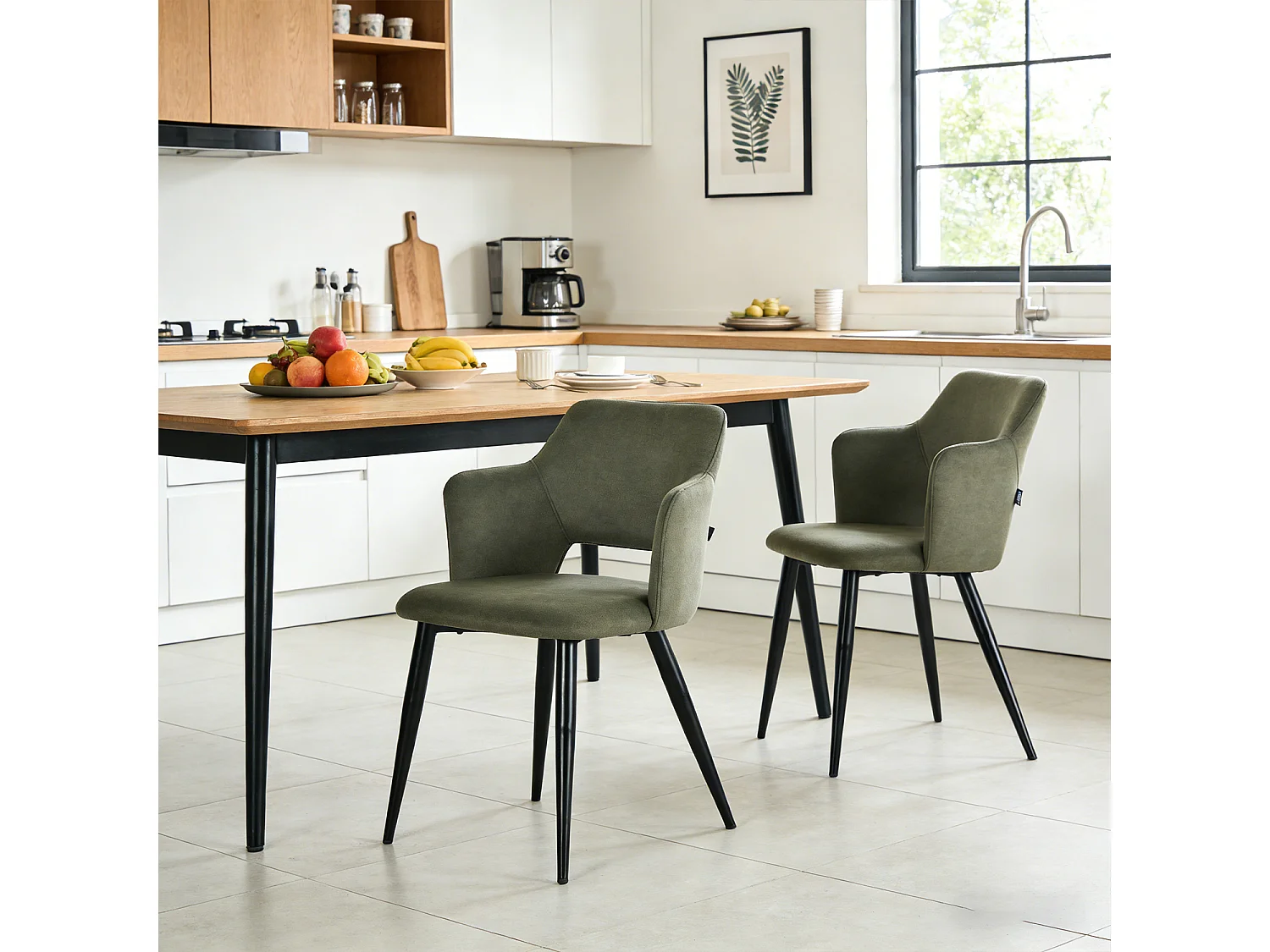 Lot de 2 chaises de salle à manger style scandinaves, AKANJINEW