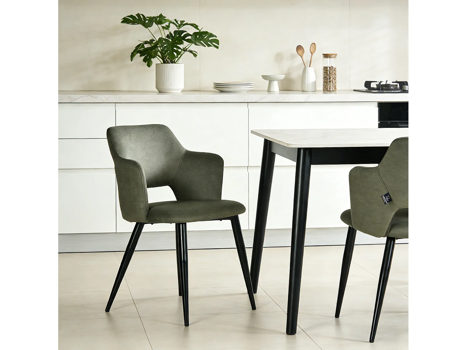 Lot de 2 chaises de salle à manger style scandinaves, AKANJINEW
