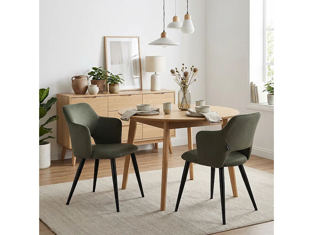 Lot de 2 chaises de salle à manger style scandinaves, AKANJINEW