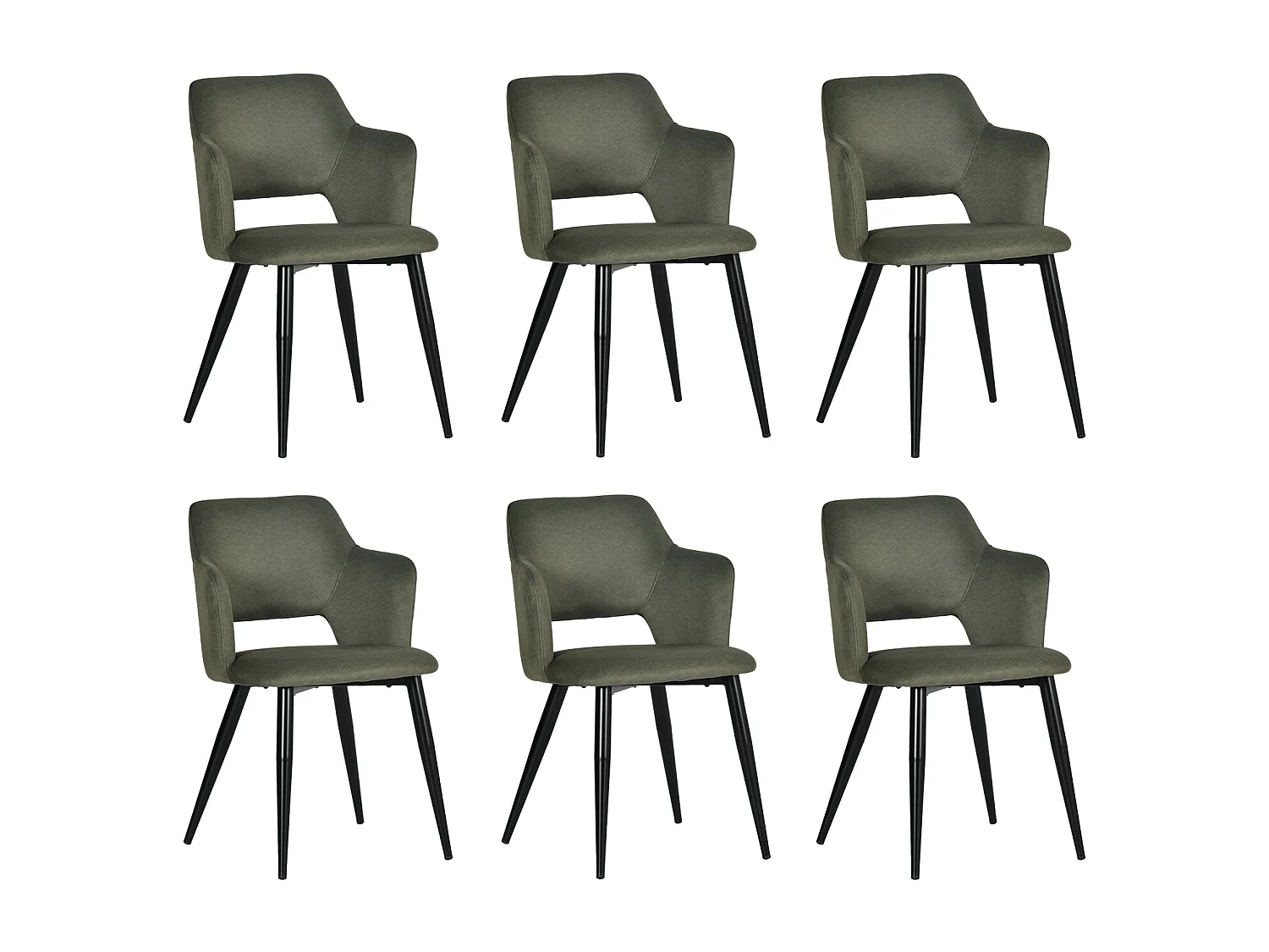 Lot de 6 chaises de salle à manger style scandinaves, AKANJINEW