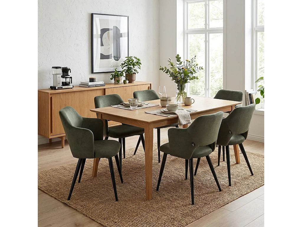 Lot de 6 chaises de salle à manger style scandinaves, AKANJINEW