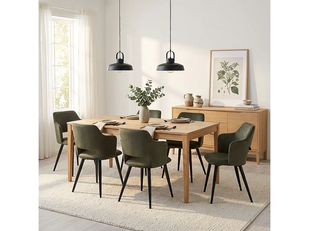 Lot de 6 chaises de salle à manger style scandinaves, AKANJINEW