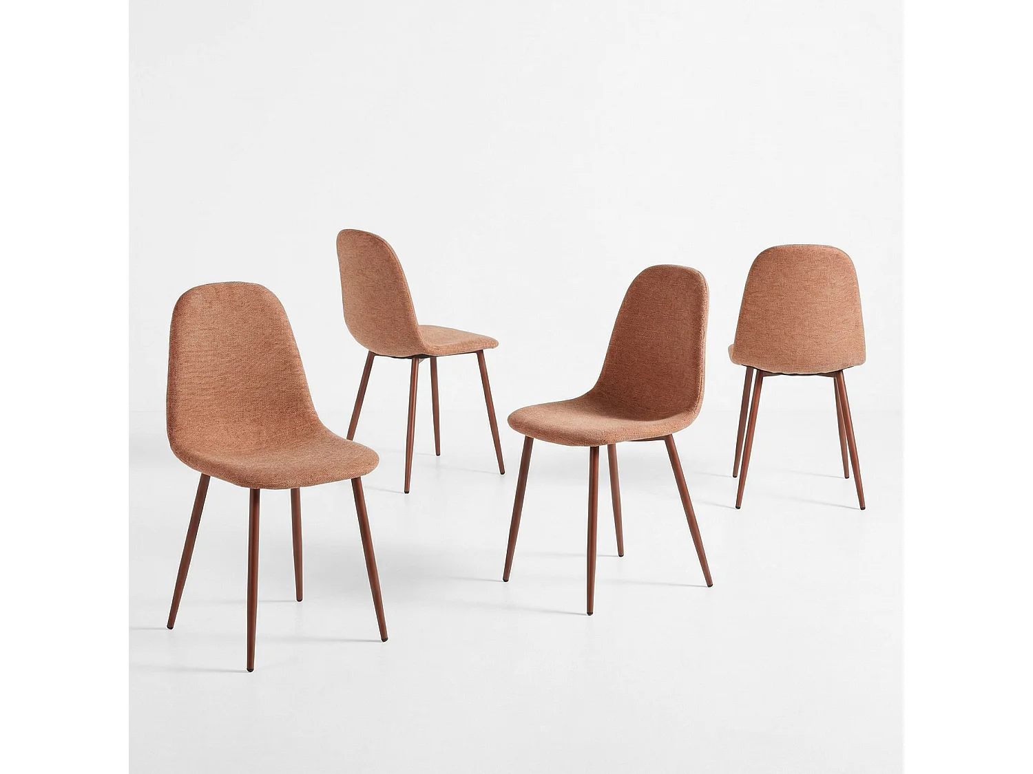 Lot de 4 chaises de salle à manger scandinave, CHARLTON