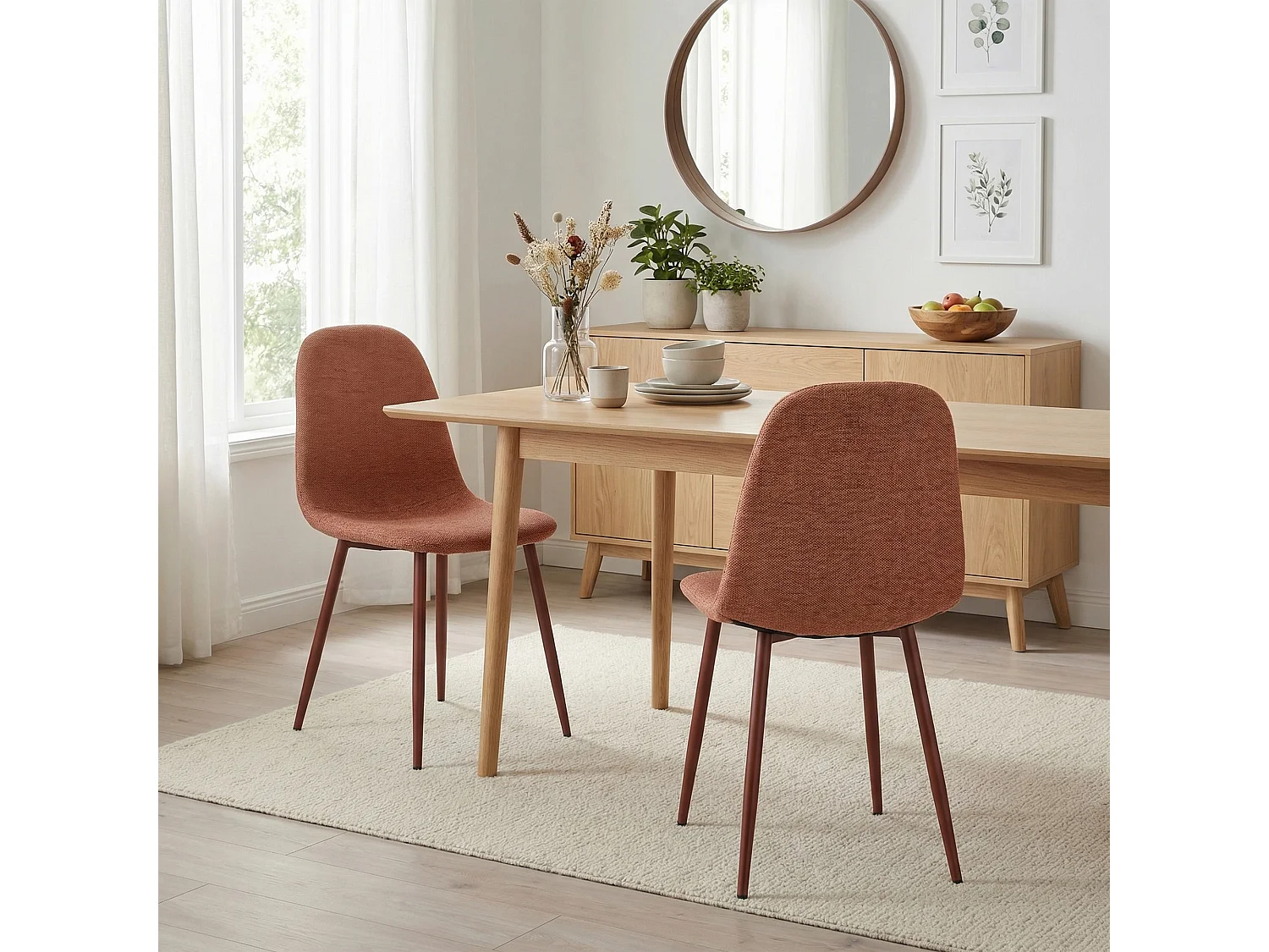 Lot de 4 chaises de salle à manger scandinave, CHARLTON