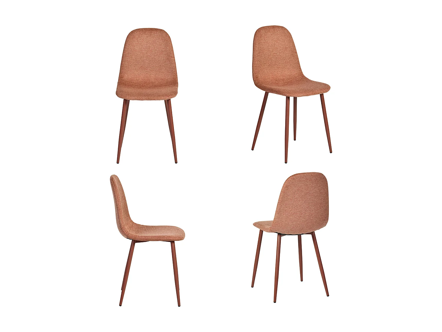 Lot de 4 chaises de salle à manger scandinave, CHARLTON