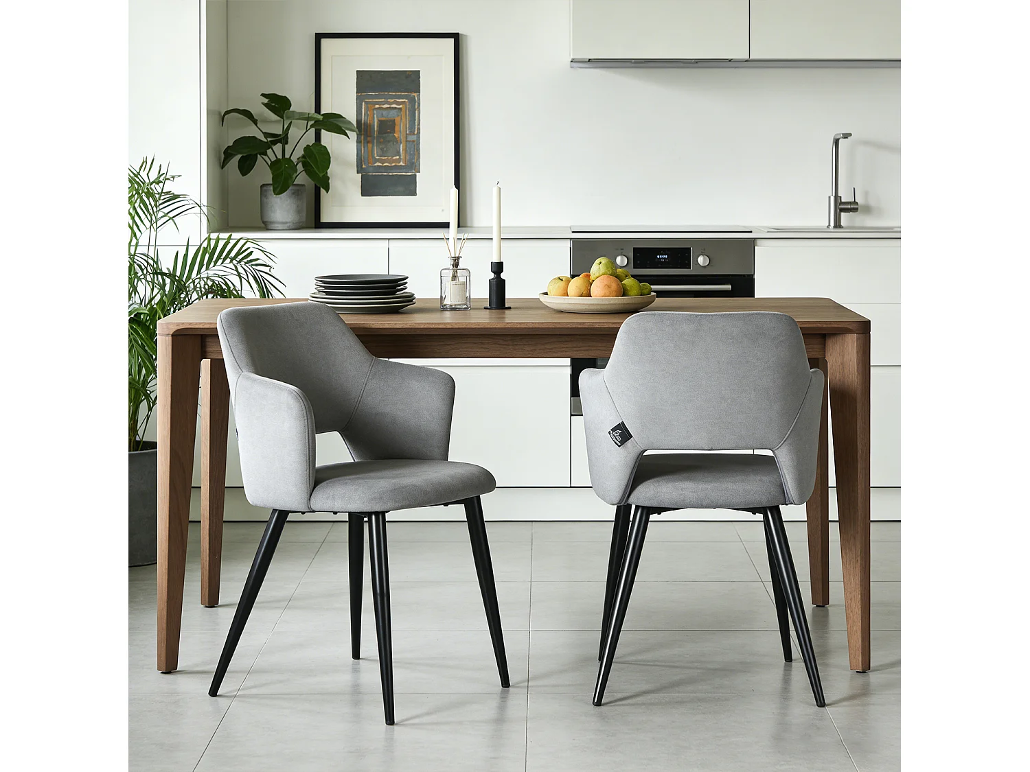 Lot de 2 chaises de salle à manger style scandinaves, AKANJINEW