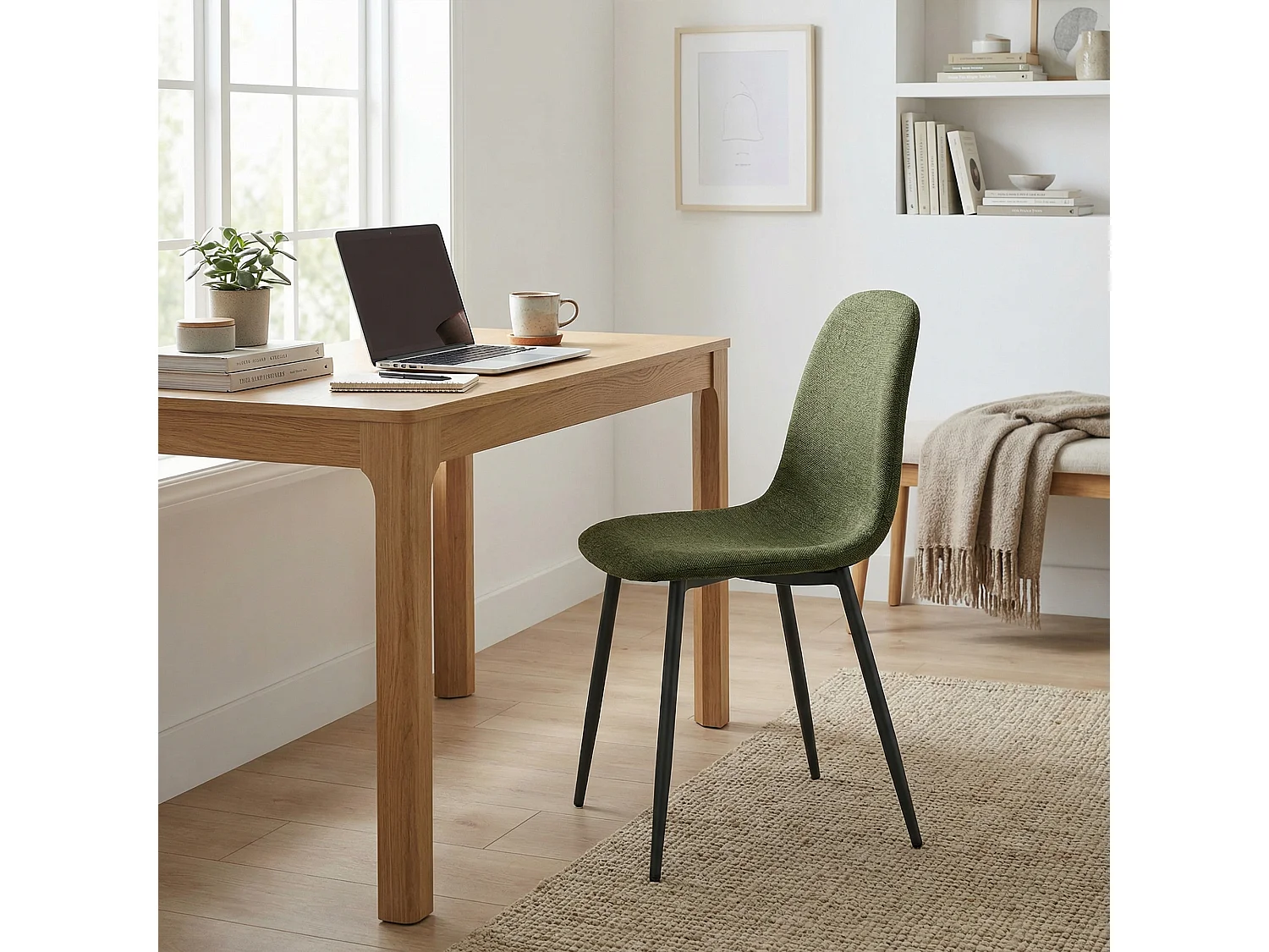 Lot de 4 chaises de salle à manger scandinave, CHARLTON