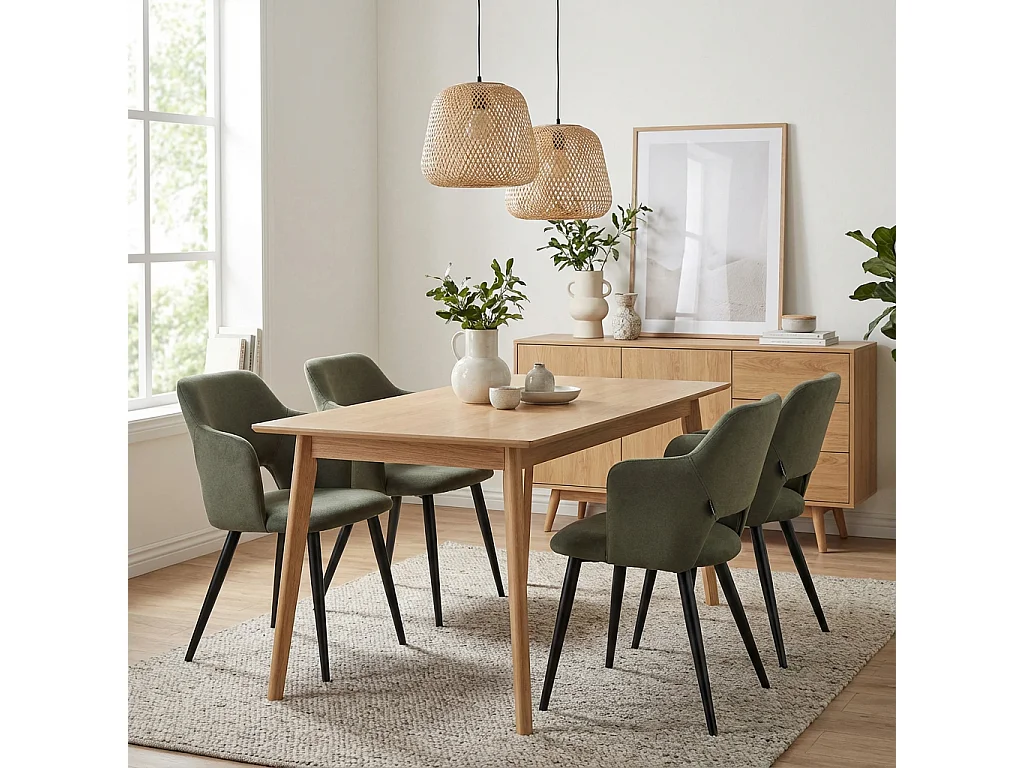 Lot de 4 chaises de salle à manger style scandinaves, AKANJINEW